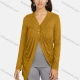 Wholesale Women's Casual Plain Long Sleeve Button Front Cardigan 5# Clothing Wholesale Market Liuhua