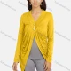 Wholesale Women's Casual Plain Long Sleeve Button Front Cardigan 7# Clothing Wholesale Market Liuhua