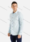 Wholesale Men's Linen Long Sleeve Plain Button Front Casual Shirt - Liuhuamall