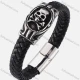 Wholesale Genuine Leather Stainless Steel Magnetic Buckle Bracelet SP0272# Black Clothing Wholesale Market Liuhua
