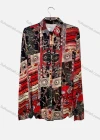 Wholesale Women's Vintage Long Sleeve Retro Graphic Button Down Shirts - Liuhuamall