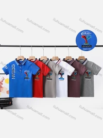 Wholesale Boy's Casual Letter Print Short Sleeve Modal Cotton Polo Shirt, LIUHUA CLOTHING WHOLESALE