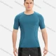 Wholesale Men's Athletic Workout Tight Fitness Plain Short Sleeve T-shirt 301# Dark Cyan Clothing Wholesale Market Liuhua