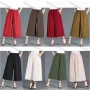 Wholesale Women's Casual Drawstring Plain Cropped Wide Leg Pants preview