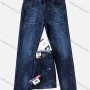 Wholesale Men's Casual Button Zipper Pockets Labelled Plain High Stretch Jean 6681# preview