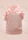 Wholesale Women's Plain Spaghetti Straps Ruffle Trim Cami Top - Liuhuamall