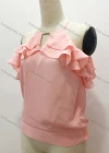 Wholesale Women's Plain Spaghetti Straps Ruffle Trim Cami Top - Liuhuamall