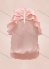 Wholesale Women's Plain Spaghetti Straps Ruffle Trim Cami Top - Liuhuamall