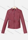 Wholesale Women's Casual Stand Collar Long Sleeve Zipper Plain Leather Crop Biker Jacket - Liuhuamall
