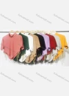 Wholesale Women's Casual Mock Neck Short Sleeve Chain Decro Crop Top - Liuhuamall