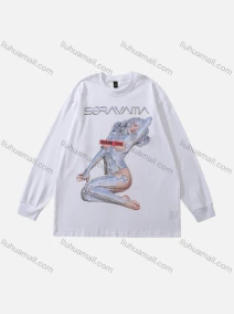 Wholesale Men's Fashion 100%Cotton Crew Neck Long Sleeve Graphic T-shirt CBS13#, LIUHUA CLOTHING WHOLESALE