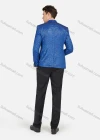 Wholesale Men's Stand Collar Floral Jacquard One Button Stylish Blazer Jacket With Waistcoat 3-Pieces Set - Liuhuamall