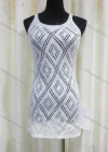 Wholesale Women's Casual Round Neck Hollow Out Plain Cover Up Dress - Liuhuamall