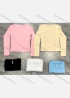 Wholesale Women's Basics Milk Silk Crew Neck Unisize Plain Long Sleeve Top 11213# - Liuhuamall