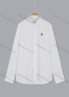 Wholesale Men's Casual Button-down Collar Long Sleeve Embroidered Label Plain Long Shirts - Liuhuamall