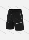 Wholesale Men's Athletic Workout Striped Zipper Pockets Drawstring Elastic Waist Shorts 2202# - Liuhuamall