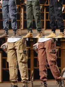 Wholesale Men's Casual Plain Flap Pockets Drawstring Cargo Pant 511#, LIUHUA CLOTHING WHOLESALE