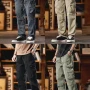 Wholesale Men's Casual Plain Flap Pockets Drawstring Cargo Pant 7613# preview