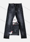 Wholesale Men's Comfort Button Zipper Pockets Labelled Plain High Stretch Jean 5656# - Liuhuamall
