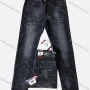 Wholesale Men's Comfort Button Zipper Pockets Labelled Plain High Stretch Jean 5656# preview