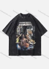 Wholesale Men's Fashion Hip Hop Oversized Crew Neck Short Sleeve Wash Distressed Graphic T-shirt 816# - Liuhuamall