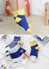 Wholesale Boys Casual Striped Letter Graphic Crew Ankle Socks - Liuhuamall