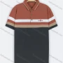Wholesale Men's Casual Short Sleeve Button Front Stitching Color Polo Shirts preview