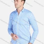 Wholesale Men's 100% Cotton Long Sleeve Striped Slim Fit Casual Shirt preview