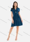 Wholesale Women's V Neck Wrap High Waist A-Line Short Dress With Belt - Liuhuamall