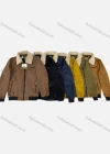 Wholesale Men's Suede Long Sleeve Detachable Fuzzy Collar Bomber Jackets 2992# - Liuhuamall