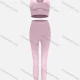 Wholesale Women's Yoga Gradient Breathable Racerback Crop Tank Top & High Waist Ankle Length Legging 2 Piece Set Pink Clothing Wholesale Market Liuhua