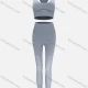 Wholesale Women's Yoga Gradient Breathable Racerback Crop Tank Top & High Waist Ankle Length Legging 2 Piece Set Gray Clothing Wholesale Market Liuhua