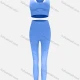 Wholesale Women's Yoga Gradient Breathable Racerback Crop Tank Top & High Waist Ankle Length Legging 2 Piece Set Blue Clothing Wholesale Market Liuhua