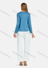 Wholesale Women's Casual Cowl Neck Long Sleeve Plain Blouse - Liuhuamall