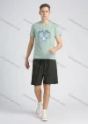 Wholesale Men's Round Neck Short Sleeve Letter & Tiger Graphic T-Shirt - Liuhuamall