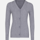 Women's Casual V Neck Long Sleeve Button Down Knit Cardigan Gray Clothing Wholesale Market -LIUHUA
