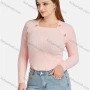 Wholesale Women's Casual Square Neck Fleece Button Decor Knit Crop Sweater preview