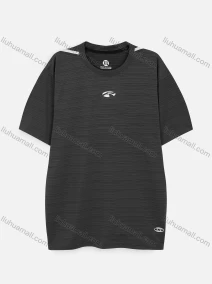 Wholesale Men's Athletic Workout Sporty Breathable Short Sleeve Striped Trim T-shirt S808#, LIUHUA CLOTHING WHOLESALE