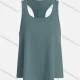 Wholesale Women's Sporty Racerback Quick Dry Plain Workout Yoga Tank Top Green Clothing Wholesale Market Liuhua