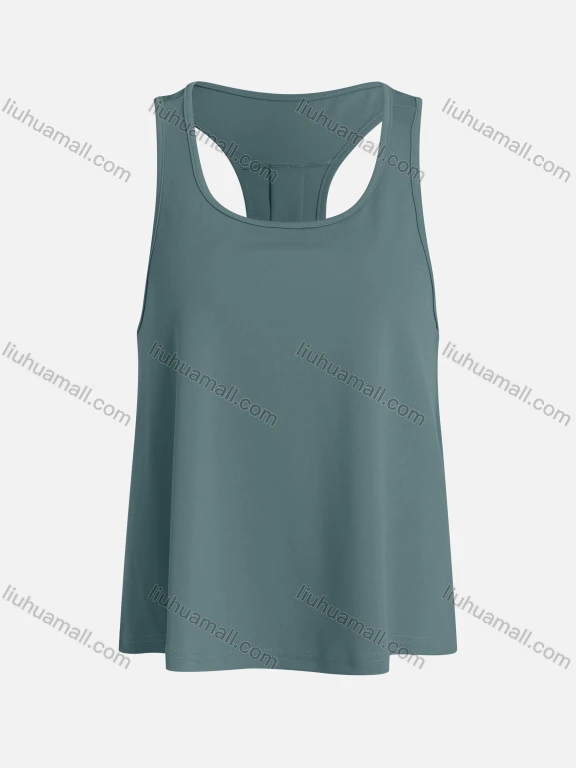 Wholesale Women's Sporty Racerback Quick Dry Plain Workout Yoga Tank Top