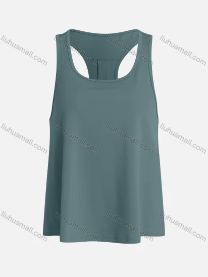 Wholesale Women's Sporty Racerback Quick Dry Plain Workout Yoga Tank Top
