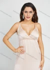 Wholesale Women's Sexy Satin Cami V Neck Slim Fit Split Thigh Maxi Cocktail Slip Dress - Liuhuamall
