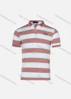 Wholesale Men's Casual Striped Print Embroidery Letter Short Sleeve Polo Shirt - Liuhuamall