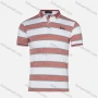 Wholesale Men's Casual Striped Print Embroidery Letter Short Sleeve Polo Shirt preview
