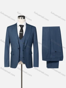 Wholesale Men's Formal Lapel Slim Fit One Button Blazer & Waistcoat & Pants 3-piece Suit Set, LIUHUA CLOTHING WHOLESALE