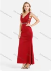 Wholesale Women's Glamorous Plain Deep V Neck Sleeveless Rhinestone Slim Fit Mermaid Maxi Evening Dress - Liuhuamall