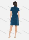Wholesale Women's V Neck Wrap High Waist A-Line Short Dress With Belt - Liuhuamall