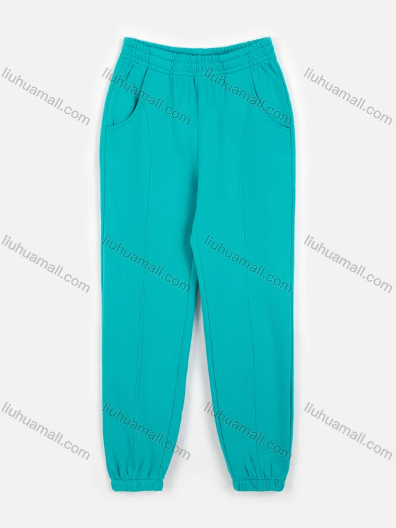 Wholesale Men's Casual Elastic Waist Topstitch Sewing Plain Sweatpants