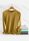 Wholesale Women's Casual Plain Round Neck Long Sleeve Sweater - Liuhuamall