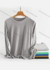 Wholesale Women's Casual Plain Round Neck Long Sleeve Sweater - Liuhuamall